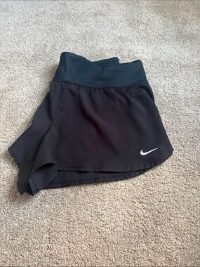 Nike Black Women's Athletic Short with White Swoosh